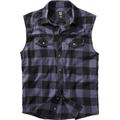Brandit Checkshirt ärmelloses Hemd, schwarz-grau, Größe 3XL