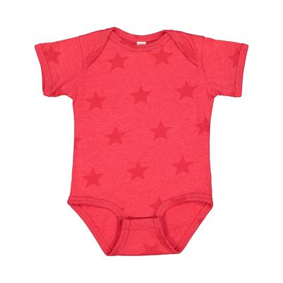 Code Five 4329 Infant Star Bodysuit in Red size 24MOS | Ringspun Cotton