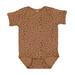 Rabbit Skins 4424 Infant Fine Jersey Bodysuit in Brown Leopard size 12MOS | Cotton LA4424, RS4424