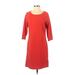 Love, Hanna Casual Dress - Sheath: Orange Print Dresses - Women's Size Small