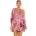 Free People Dresses | Free People Seven Wonders Mini Dress In “Dusty Rose Combo“ Size Xs | Color: Pink | Size: Xs