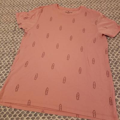 American Eagle Outfitters Shirts | American Eagle Pink Surfboard Tee | Color: Pink | Size: Xl