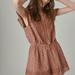 Lucky Brand Eyelet Romper in Cognac, Size XL