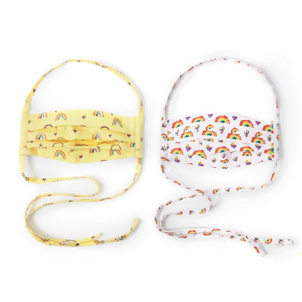 rainbow-face-coverings---set-of-2---adult-white-yellow/