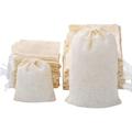 Galozzoit - 50 pcs Sac Filtrant en Coton 30×35 cm Pochon Tissu Réutilisable Sachet Toile de Jute