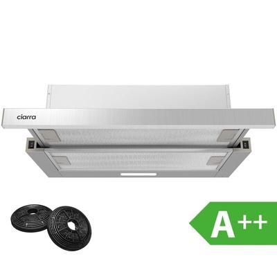 Ciarra - CD6906DS a++ Dunstabzugshaube 60cm 370 m3/h Flachschirmhaube Flach Abzugshaube Abluft Image