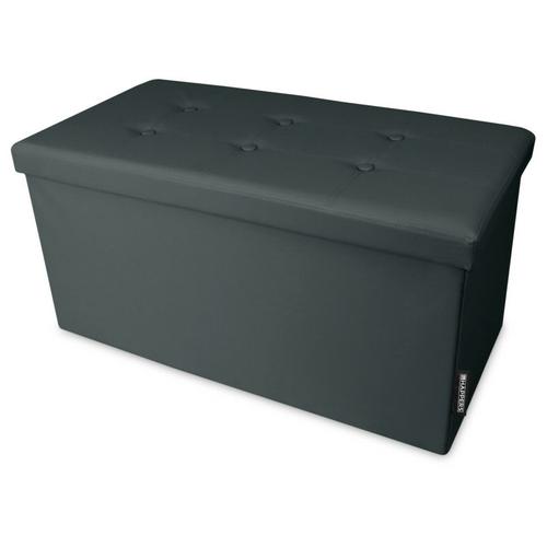 Sitzbank mit Stauraum. Gepolsterte und faltbare Sitzbank in Grau 76x38x38 Grau – Grau