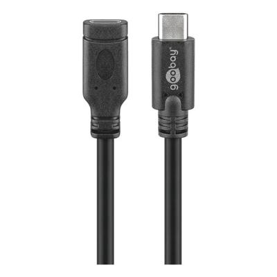 goobay USB-C Verlängerungskabel schwarz schwarz Image