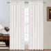 Rod Pocket Linen Curtains 108 inch Length 2 Panels Set