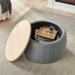 Round storage Ottoman 2 in 1 function