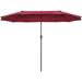 15Ft Double Sided Patio Twin Umbrella Outdoor Extra Large Umbrella