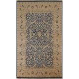 Blue Vegetable Dye Floral Ziegler Oriental Wool Area Rug Hand-knotted - 5'11" x 9'0"