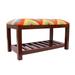 Shabby Chic Carvalho Kilim upholstered Handmade wood Storage Bench - 36'' x 18'' x 20''