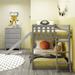 Max and Lily Twin over Twin Low Bunk Bed with Ladder on End and Slide