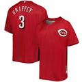 Men's Mitchell & Ness Ken Griffey Jr. Red Cincinnati Reds Cooperstown Collection Mesh Batting Practice Button-Up Jersey