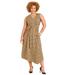 Plus Size Women's Liz&Me® Sleeveless Ponte Knit Dress by Liz&Me in Soft Camel Animal (Size 2X)