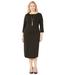Plus Size Women's Liz&Me® Ponte Knit Dress by Liz&Me in Black (Size 0X)