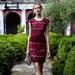 Anthropologie Dresses | Deep Red Lace Peplum Waist Dress Szm | Color: Red | Size: M