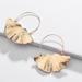 Anthropologie Jewelry | Anthro Gold Gingko Leaf Earrings | Color: Gold/Red | Size: Os