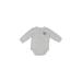 Carter's Long Sleeve Onesie: Gray Bottoms - Size 9 Month