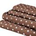 Isabelle & Max™ Palestro Polka Dots 600 Tc Cotton Poly Blend Deep Pocket Bed Sheet Set Cotton in Brown | Twin Xl | Wayfair