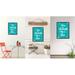 Trinx SpotColorArt Home Where You Treat Your Friends Like Family Handcrafted Canvas Print, Aqua Canvas in Blue | 9 H x 7 W x 1 D in | Wayfair