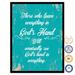 Trinx SpotColorArt Those Who Leave Everything in God's Hand Will Handcrafted Canvas Print Canvas in Blue | 9 H x 7 W x 1 D in | Wayfair