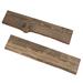 Loon Peak® 24” Sustainable Boulder Black Live Edge Wood Shelf Set Of 2 Wood in Brown/Green | 0.875 H x 24 W x 7.25 D in | Wayfair