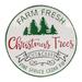 The Holiday Aisle® Farm Fresh Christmas Trees Distressed Round Metal Sign Metal | 18.5 H x 18.5 W x 0.25 D in | Wayfair