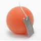 Bougie grande sphère 8 cm orange (lot de 6) - Orange - Amadeus