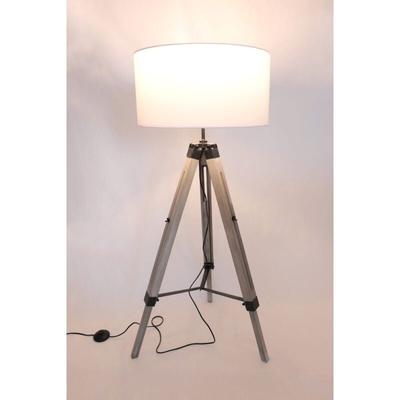 Maxxhome - Stehlampe Elly - Stehleuchte Wohnzimmer - Leselampe - Stativ - Holz - 145 cm - E27 led