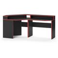 Set di tavoli per computer "Kron" nero/rosso Set 3 Vicco