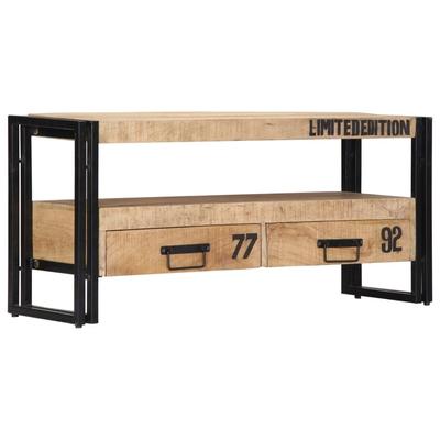 vidaXL TV Stand 39.4"x11.8"x17.7" Solid Wood Mango