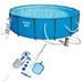 Bestway 15ft x 42in Steel Pro Max Round Frame Above Ground Pool with Accessories - 142