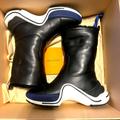 Louis Vuitton Shoes | Louis Vuitton Calfskin Shearling Lv Archlight Sneaker Halfboots 37 1/2blk/Blue | Color: Black/Blue | Size: 7.5