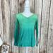 Athleta Tops | Athleta Hooded Long-Sleeve Tee With Umbre Fade Small | Color: Green/Yellow | Size: S