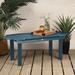 Sol 72 Outdoor™ Kimber Plastic Coffee Table Plastic in Blue | 17 H x 45 W x 19 D in | Wayfair 9D72495C34734E26AA4435628D0EB8A8