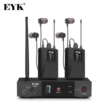 EYK-Système de moniteur intra-auriculaire sans fil IEM81 canal unique 2 Bodypack UHF 16 morts