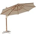 Estosa - Ombrellone da giardino in alluminio effetto legno Roma Wood 3,5 m