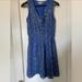 Madewell Dresses | Madewell Blue Floral Woodcut Silk Pleated Minidress Sleeveless Dress 0 | Color: Blue | Size: 0