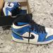 Nike Shoes | Nike Air Jordan Mid 1 Se Blue/Black/White Used | Color: Black/Blue/White | Size: 10