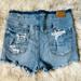 American Eagle Outfitters Shorts | American Eagle High Rise Distressed Light Wash Denim Shorts | Color: Blue | Size: 6
