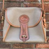 Dooney & Bourke Bags | Dooney & Bourke Womens Crossbody Saddle Bag Brown Gray Leather Pocket | Color: Brown/Gray | Size: Os