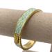 J. Crew Jewelry | J Crew Mint Green Enamel Gold-Tone Hinged Bangle Bracelet | Color: Gold/Green | Size: Os