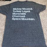 Disney Shirts | Disney Parks Mens T-Shirt Size M | Color: Gray/White | Size: M