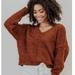 Free People Sweaters | Free People Icing Slouchy Fuzzy Soft V-Neck Pullover Mocha Java Nwt $108 | Color: Brown | Size: Xs