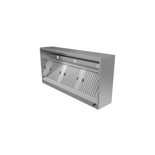 Gastro Dunstabzugshaube Wandhaube Kastenform Edelstahl 4000x950x400 mm Filter uLED Spots