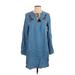 Cotton On Casual Dress - Shift: Blue Print Dresses - Women's Size Small