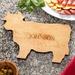 CPS Maple Wood Family Name Wood Cow Cutting Board w/ Custom Name Laser Engraved Cutting Board Wood in Brown/Red | 0.75 H x 10 W in | Wayfair 56977