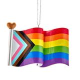 Kurt Adler Pride Progress Flag Hanging Figurine Ornament in Blue/Green/Red | 8 H x 6 W x 7 D in | Wayfair D4205